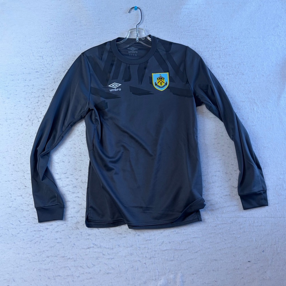 Umbro Burnley FC Training Shirt Youth XL Grey Long Sleeve Soccer Jersey